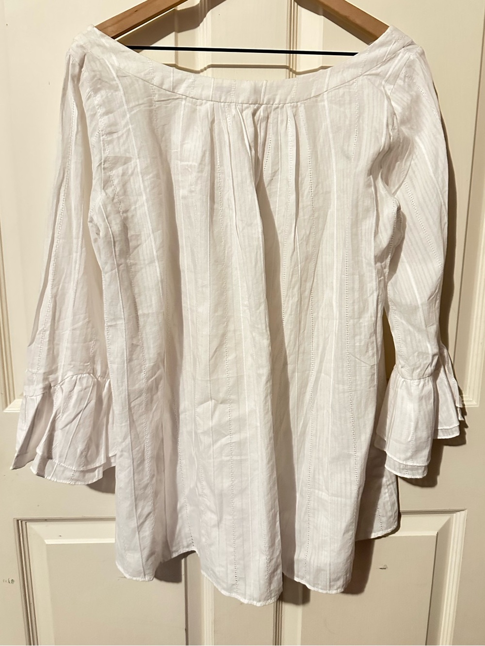 Zara | Top | Zara White Cotton Peasant Tunic Top - Picture 2 of 8